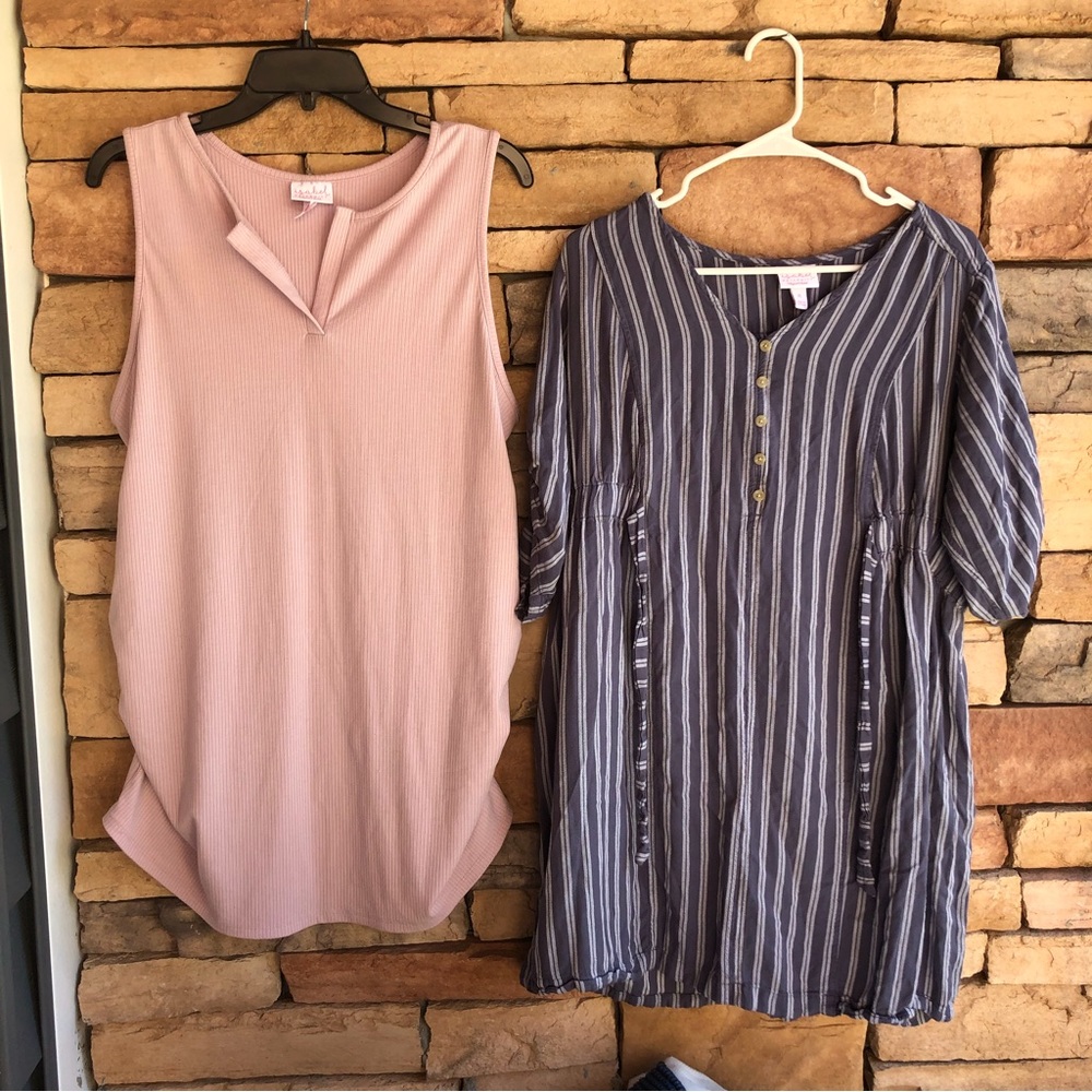 Isabel Maternity short sleeve & sleeveless tops Bundle EUC XL - Picture 13 of 16